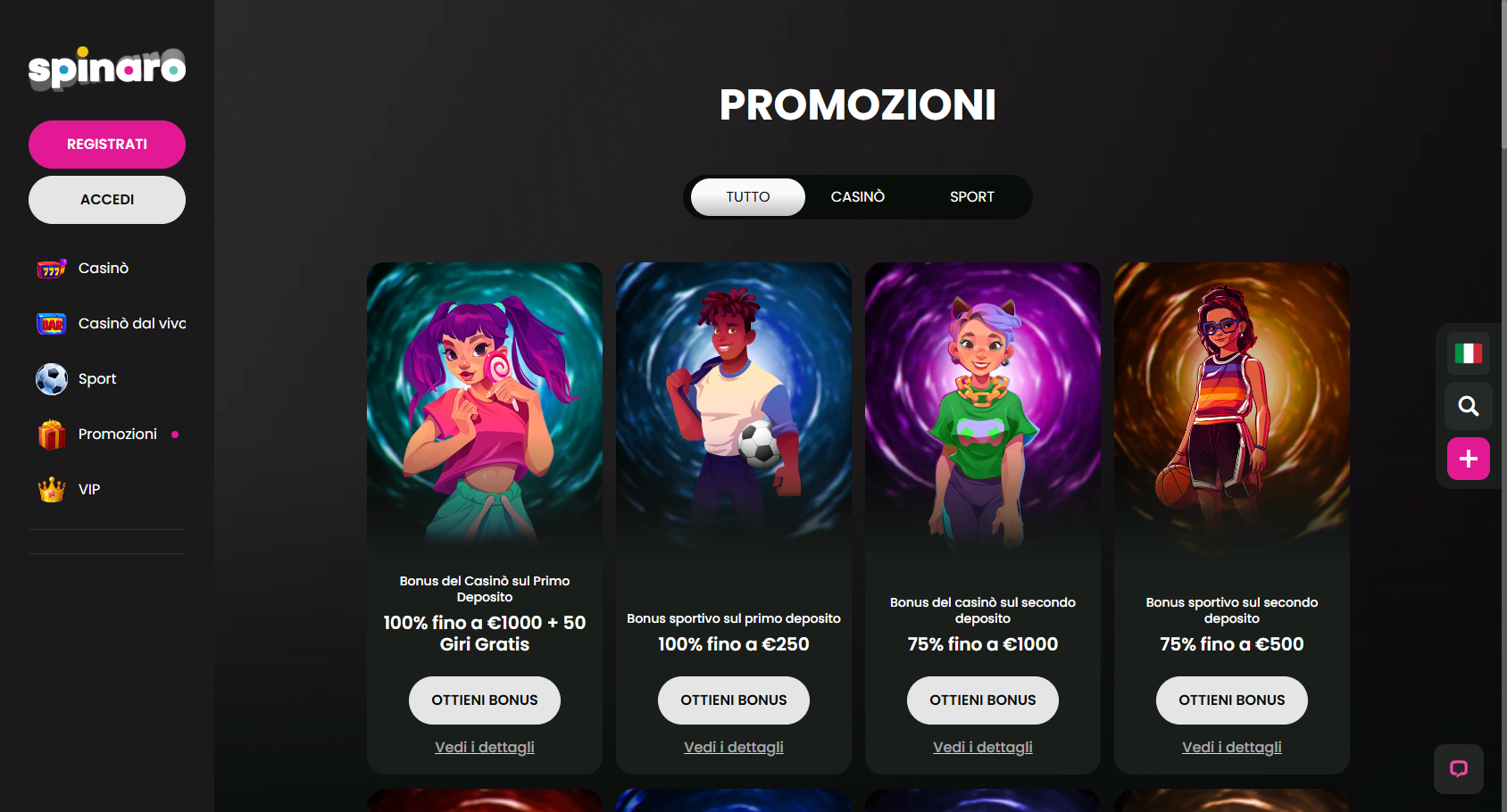 Spinaro bonus