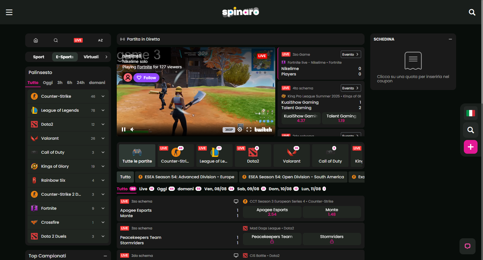 Spinaro esport