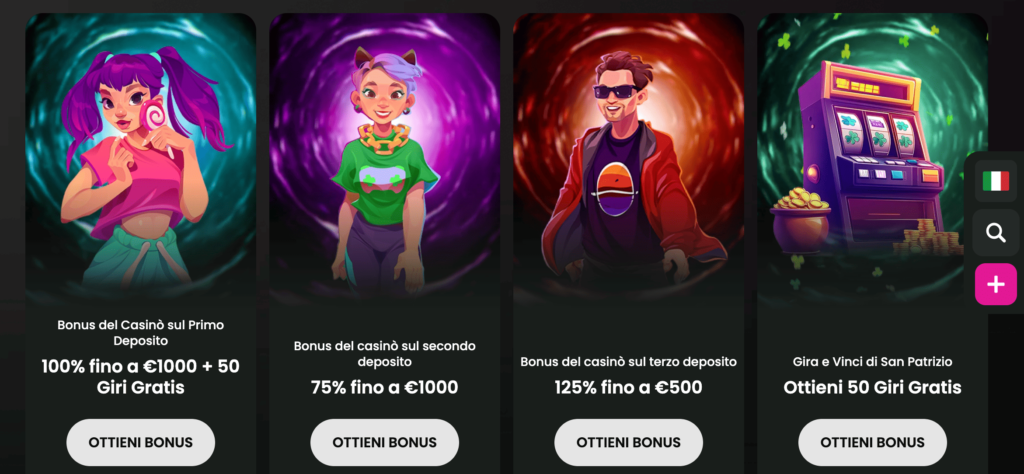 Spinaro Casino Bonus Benvenuto