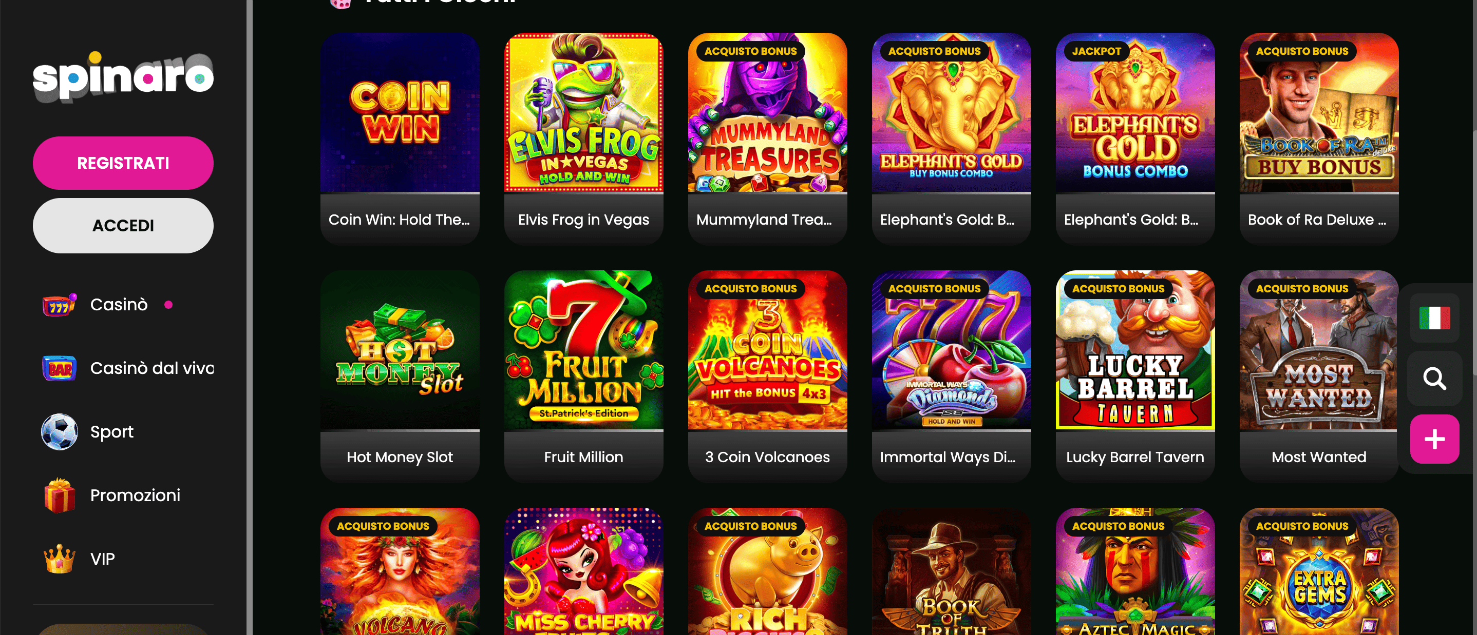 Spinaro Casino Slot